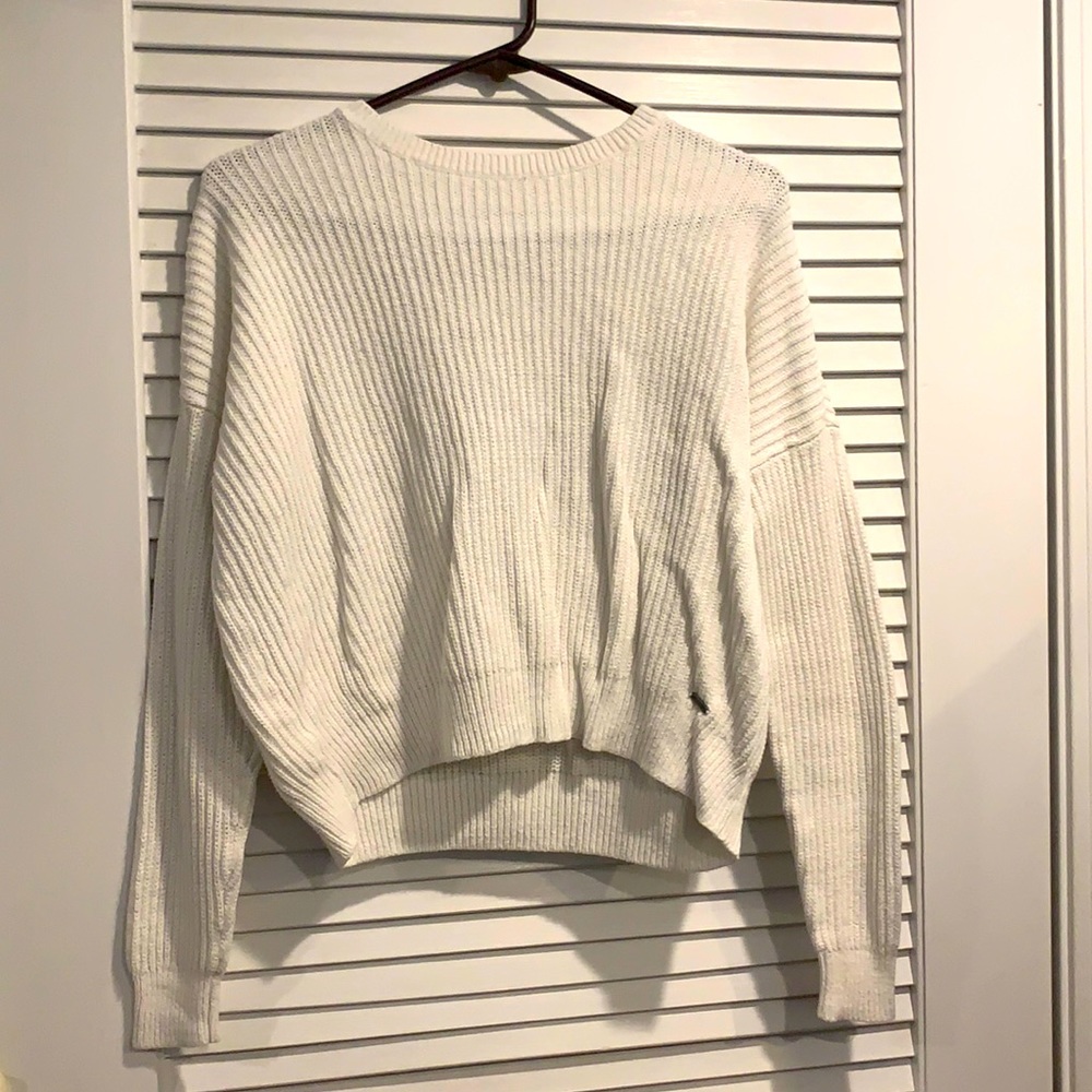 Hollister white sweater